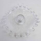 Bougeoir en verre vintage