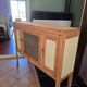 Buffet bois brut restauré pour meuble rangement d'entrée ou TV 