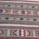 Traditional grey kilim carpet handmade in pure wool 145x100cm