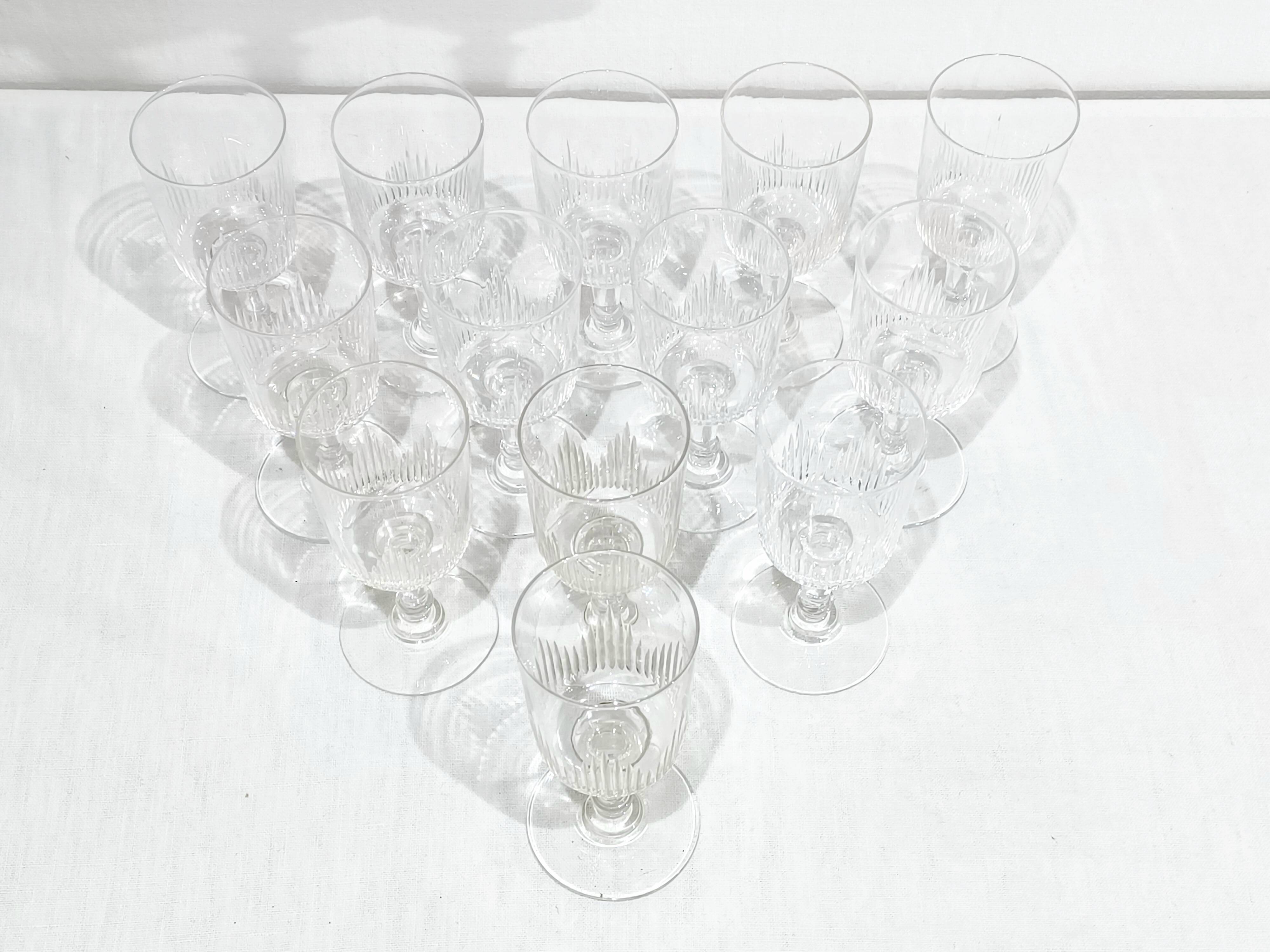 13 crystal white wine glasses