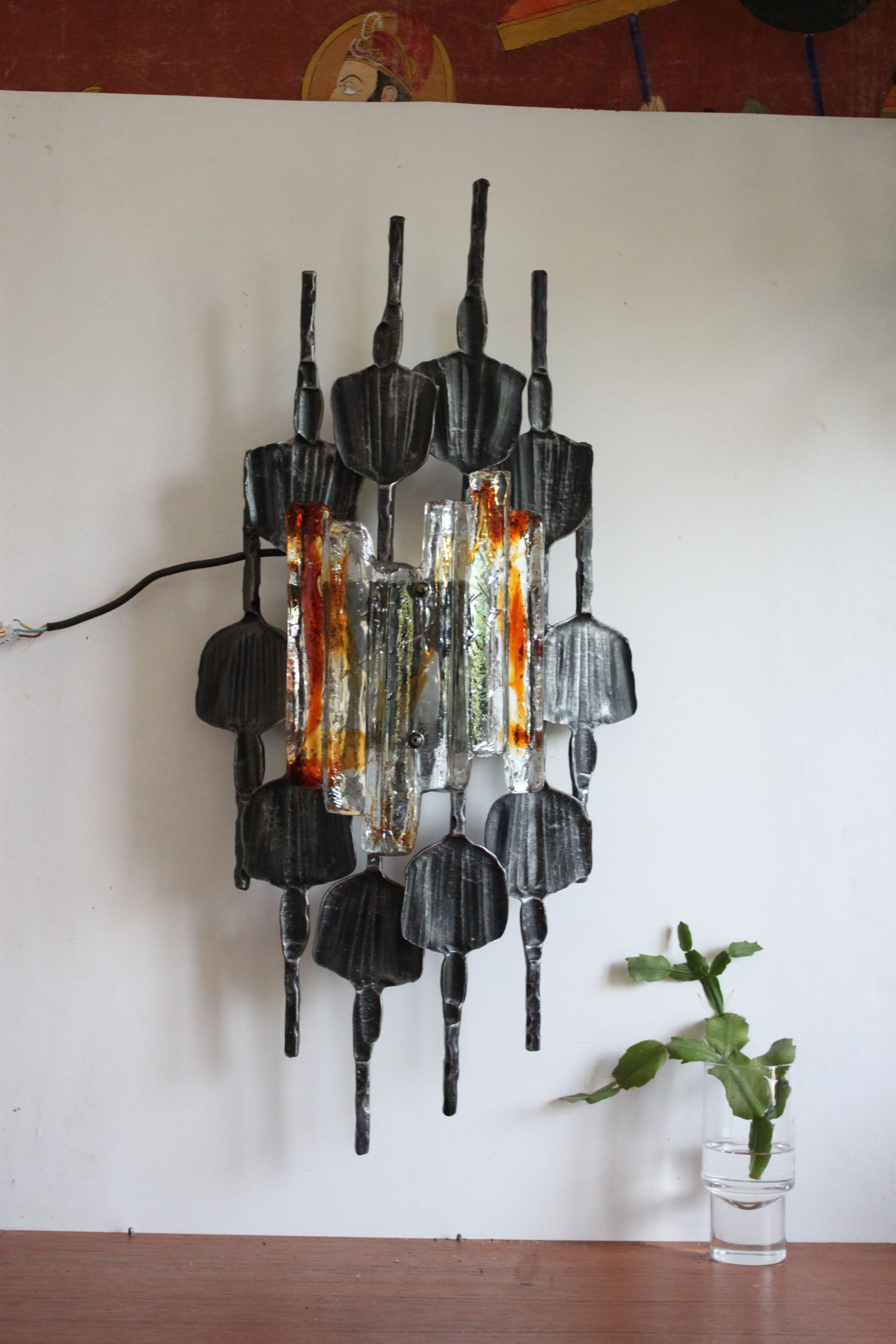 Tom Ahlström and Hans Ehrich Brutalist Great Swedish Brutalist Wall Lamp