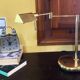 Relco Milan Italy table lamp with articulated brass arm by Gianfranco Frattini, 1970s