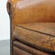 Sheep leather club chair with patina