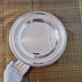 Round tray or large platter in silver metal christofle model gallia malmaison