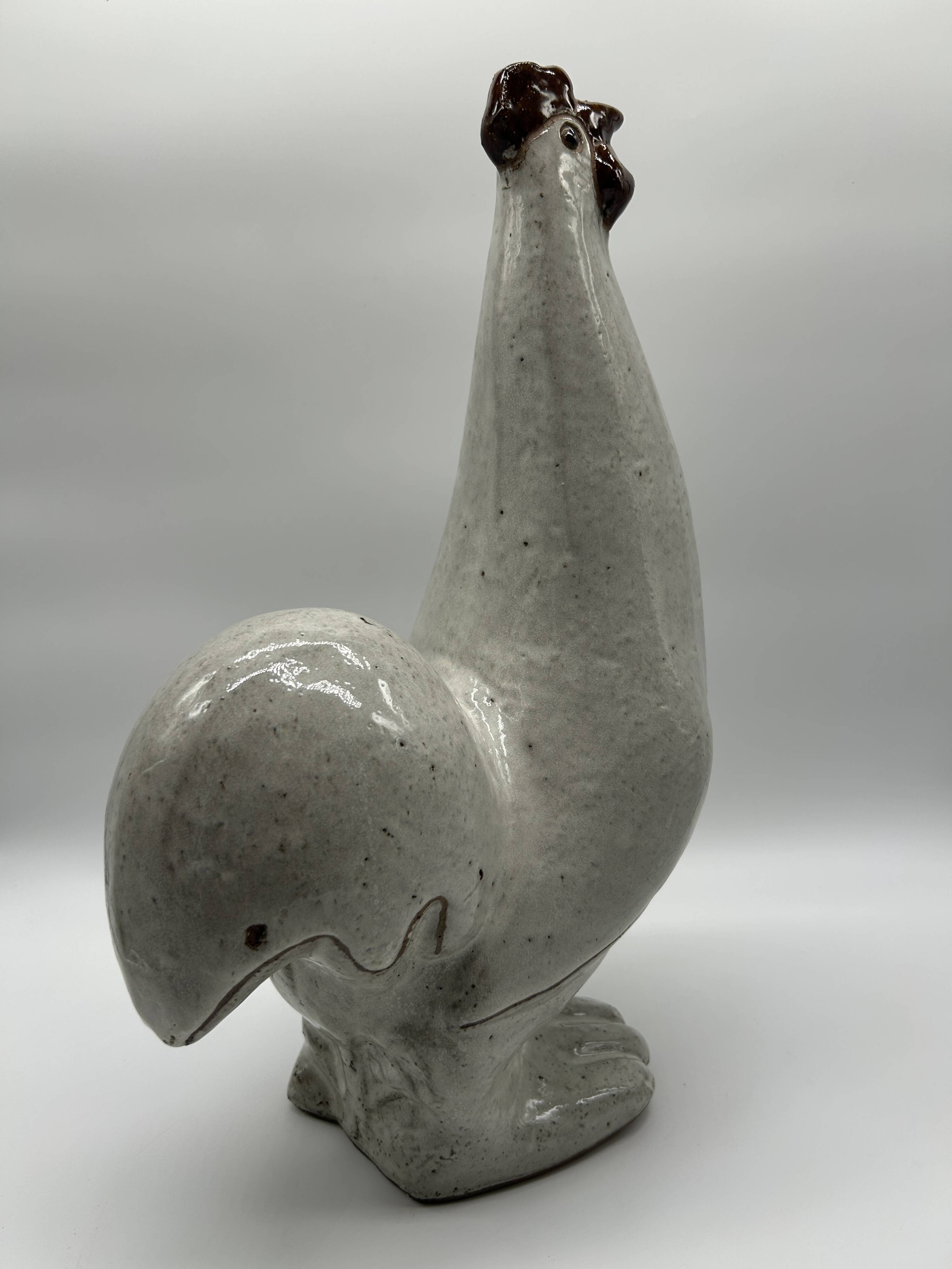 Glazed terracotta rooster