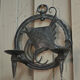 Paire d’appliques en métal sculpté signées RG