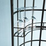 Wrought iron bar with bottles holder