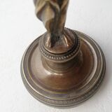 Pair of bronze candle holders