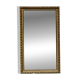 Large antique gilded mirror, wood and stucco gadroons, partially de-mercury