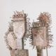 Sculpture double face en bois sculpté Lawrence, 20e siècle