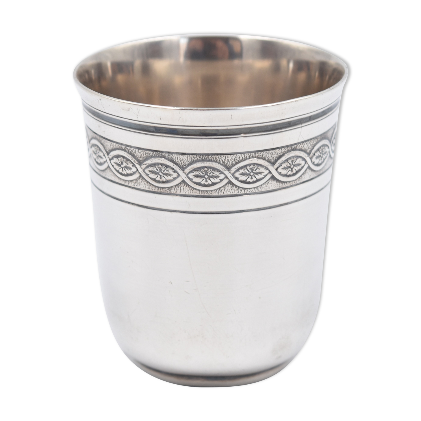 Timbale Christofle in silver metal model villeroy