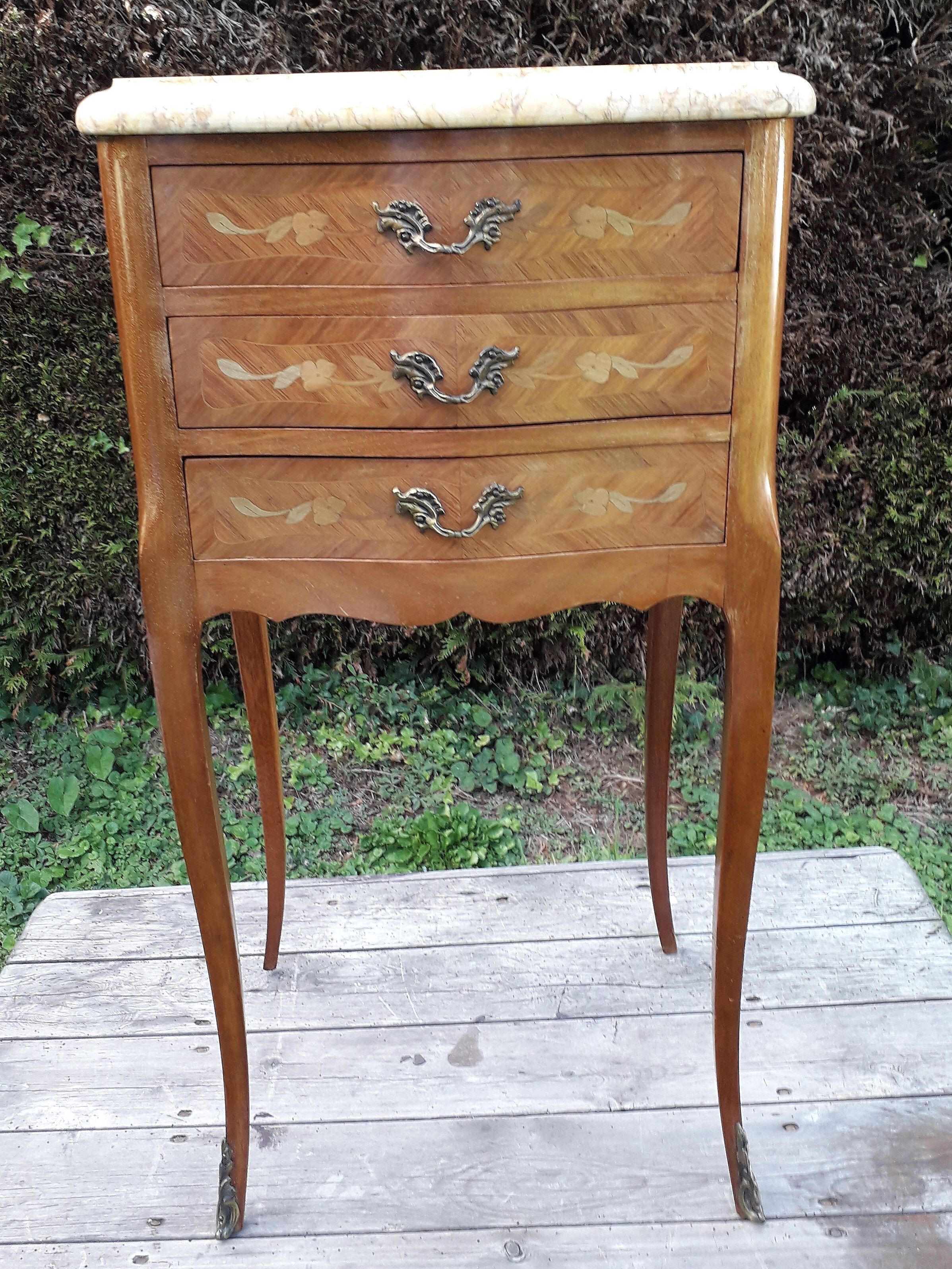 Bedside style louis XV marquetry