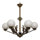 Art deco bronze fish chandelier