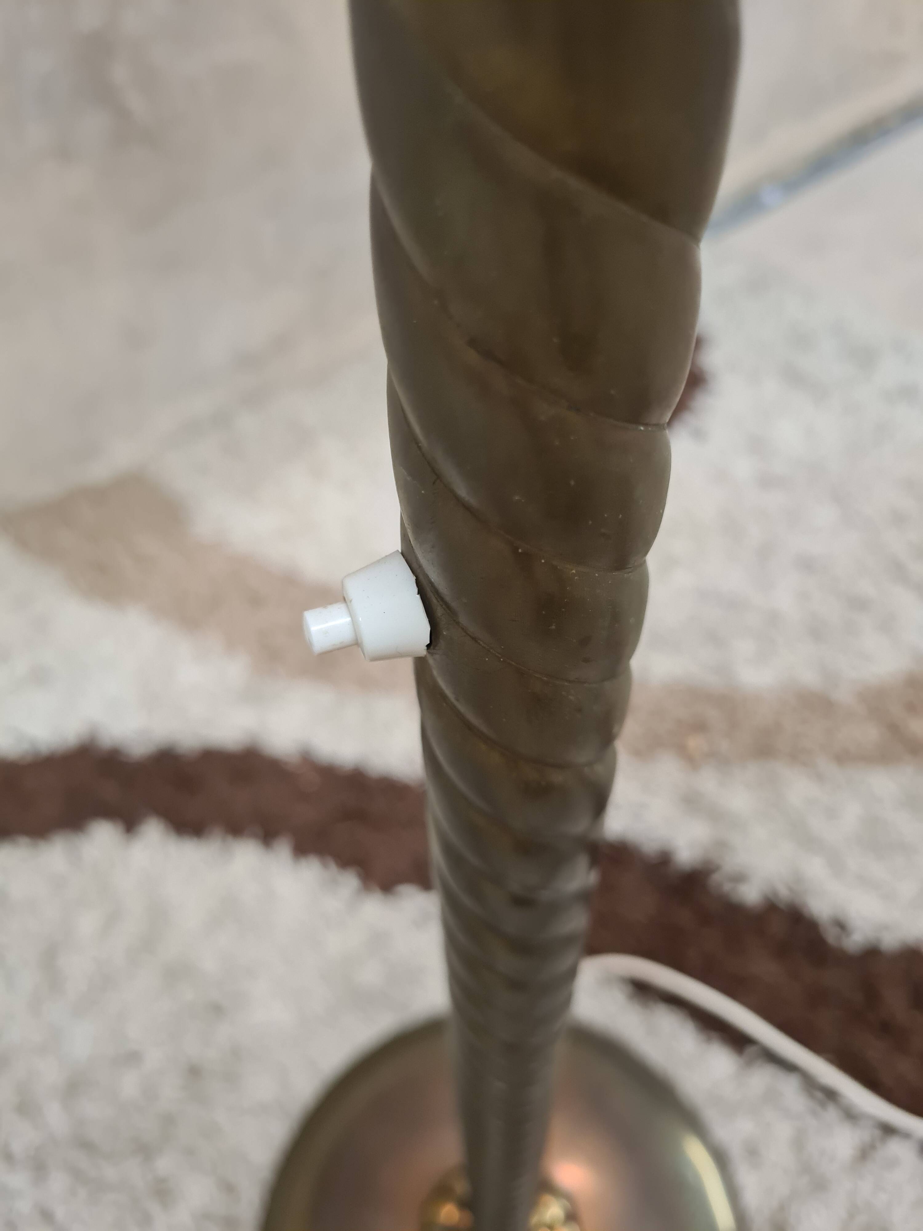 Lampe cordage vintage, années 60