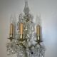 19th-century wall sconce, bronze and crystal pendants.