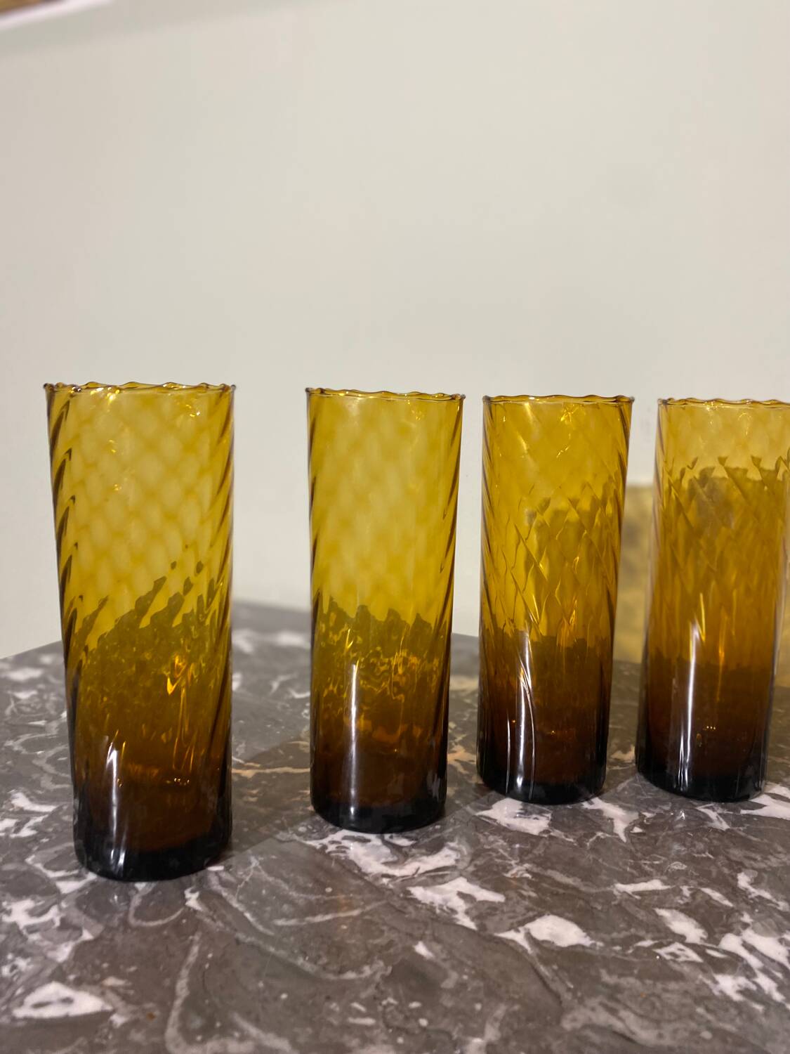Vintage amber glasses