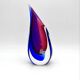 Vase Luigi Onesto Oball Sommerso Flame Blue Magenta 25cm 1.78kg Label