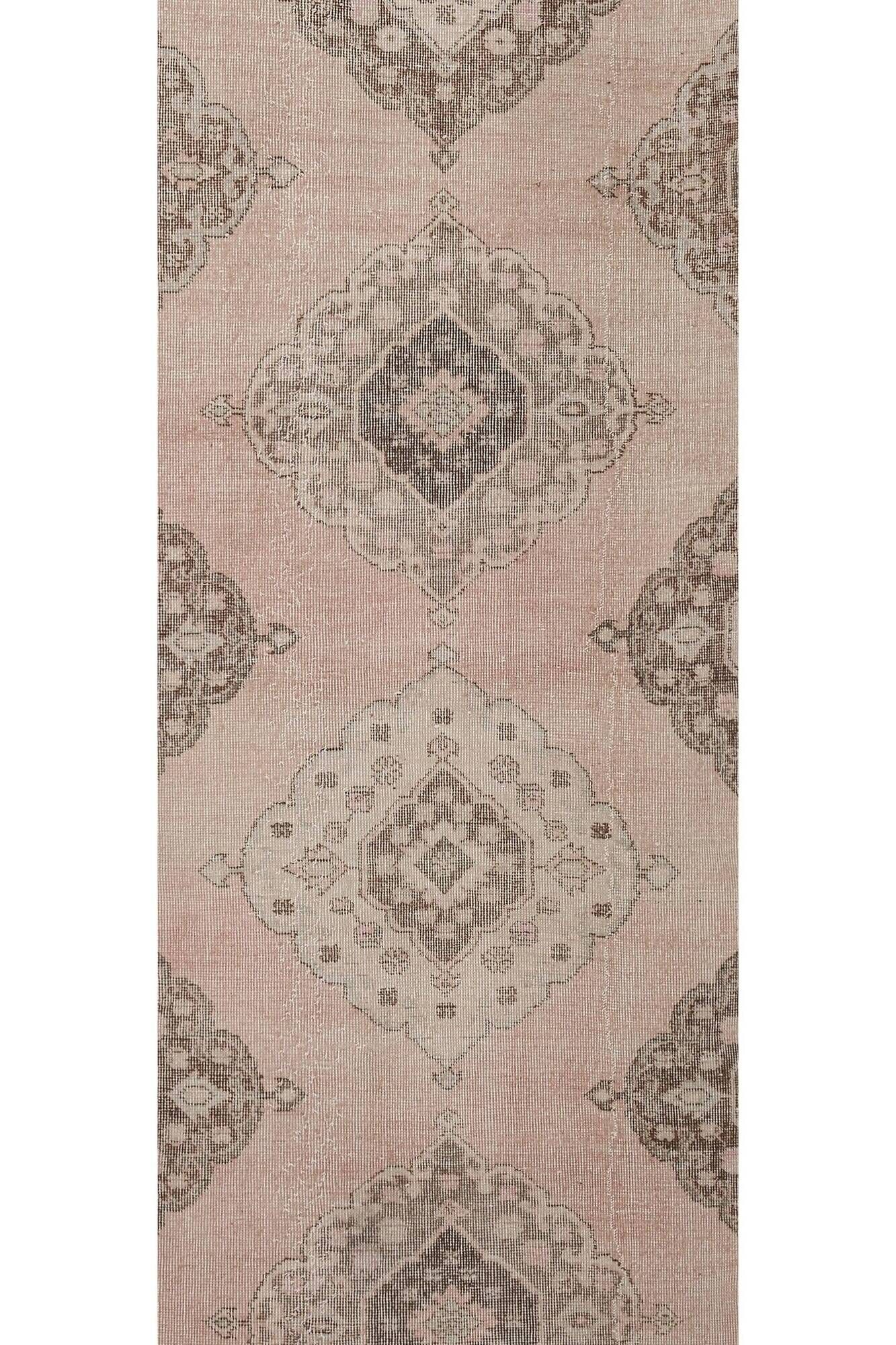 Vintage Turkish hallway rug 86x733 cm