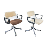 Pair of office chairs Modus Osvaldo Borsani edited by Tecno