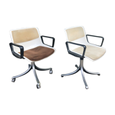 Pair of office chairs Modus Osvaldo Borsani edited by Tecno