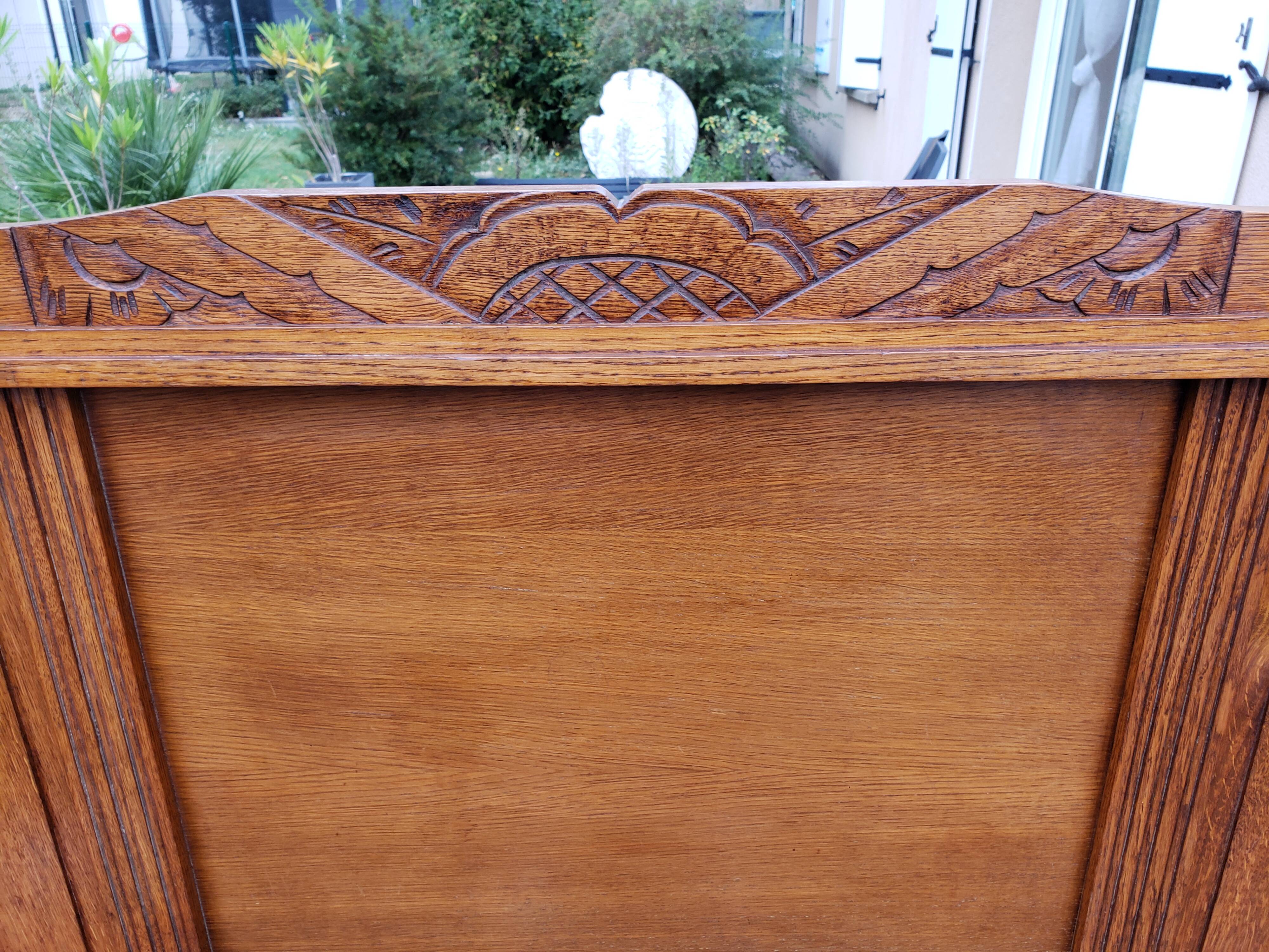 Vintage 50s oak headboard