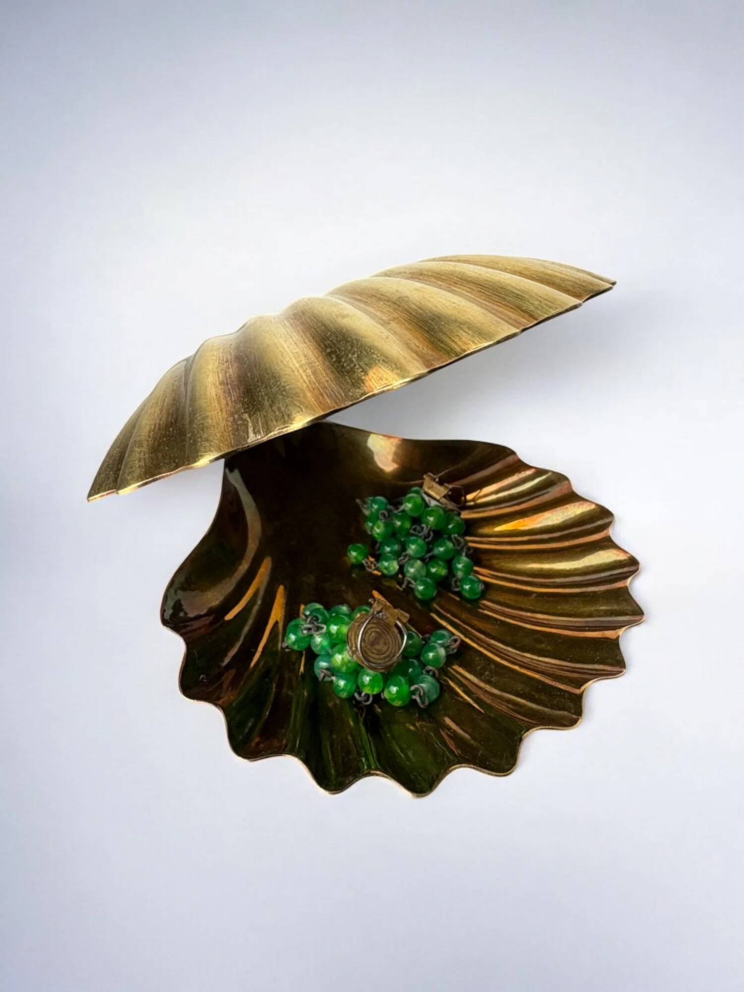 Shell vide-poches in brass, Italy, 1970s