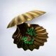 Shell vide-poches in brass, Italy, 1970s