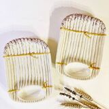 Pair of asparagus plates
