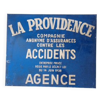 Metal advertising plaque