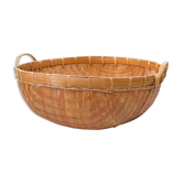 Panier rond en bambou asiatique