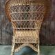 Fauteuil vintage rotin et osier