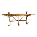 Rattan coat rack