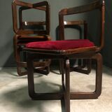 Set of 4 base italian dining chair's 1960