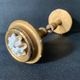 Large round door handles in gilded wood and Old Paris porcelain, circa 1900