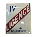 Enamelled plate license IV