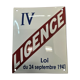 Enamelled plate license IV