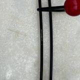 Vintage coat rack with 6 ball hooks 1960