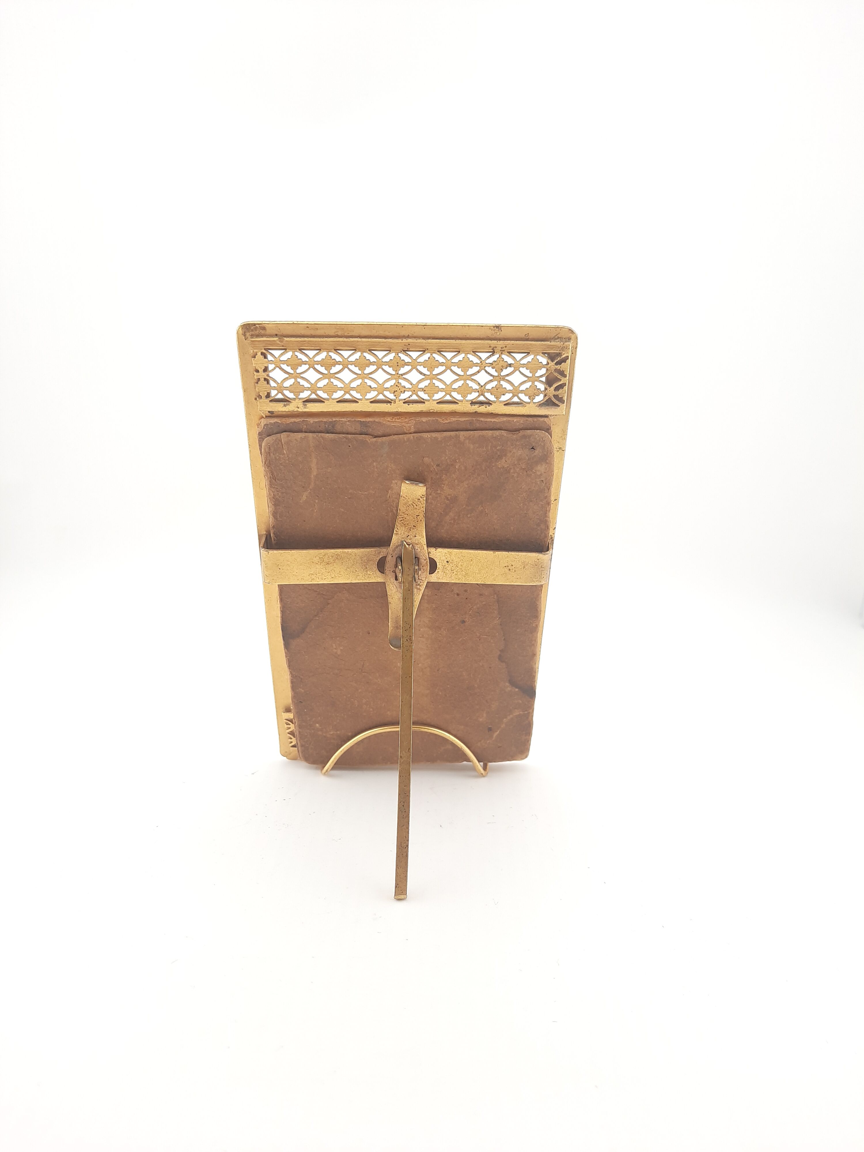 Victorian brass photo frame