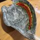 Vintage ceramic coupe plate "fat lava" from the Vallauris workshop, 1960s-70s.