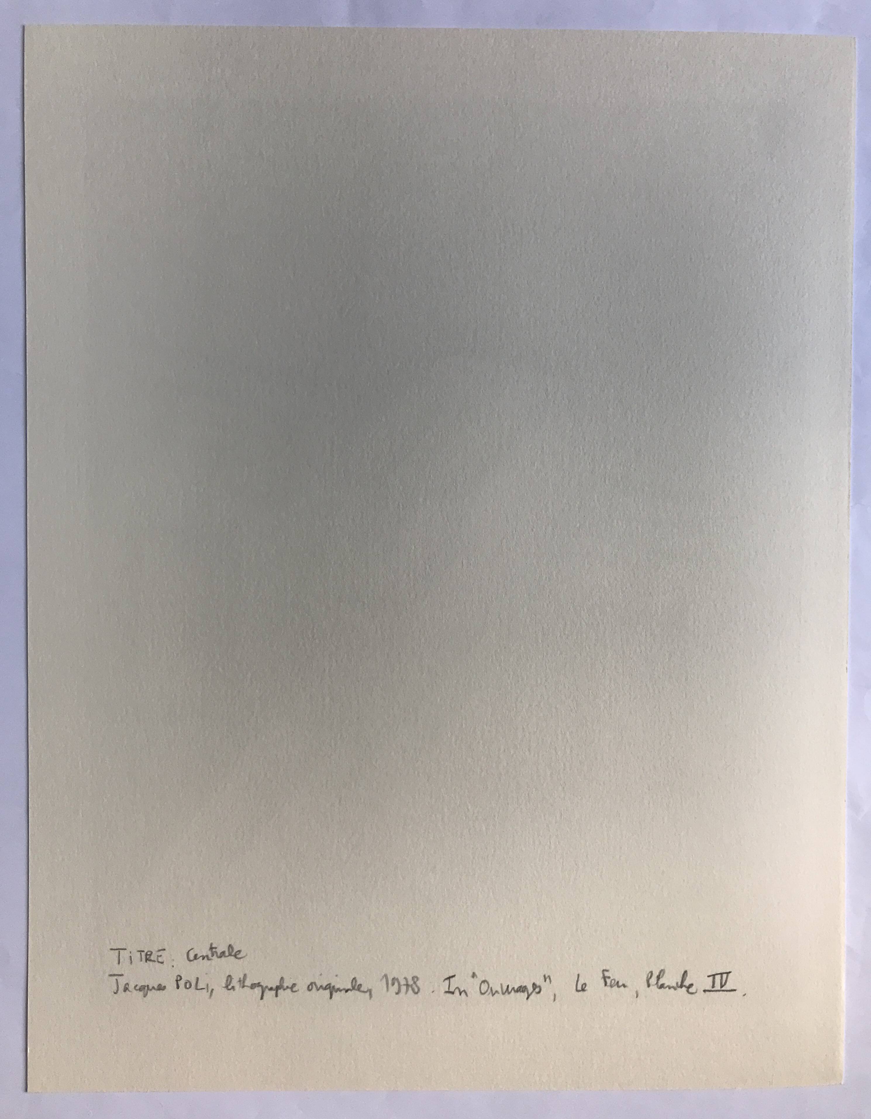 Original lithograph by Jacques POLI, Centrale, 1978