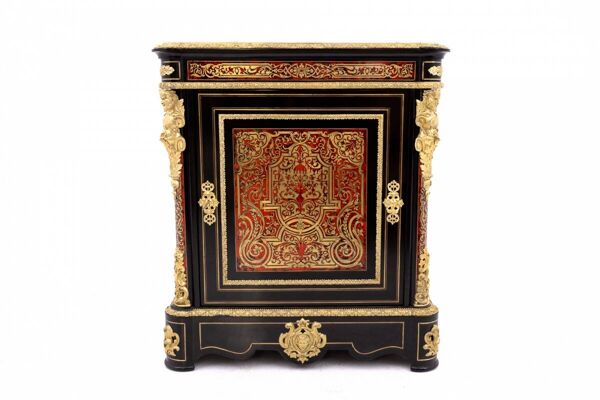 Commode Boulle ancienne du milieu du XIXe siècle, France.