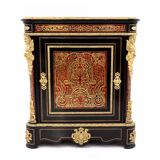 Antique Boulle chest of drawers from the mid-19th century, France.