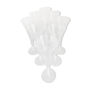 9 flûtes champagne cristal