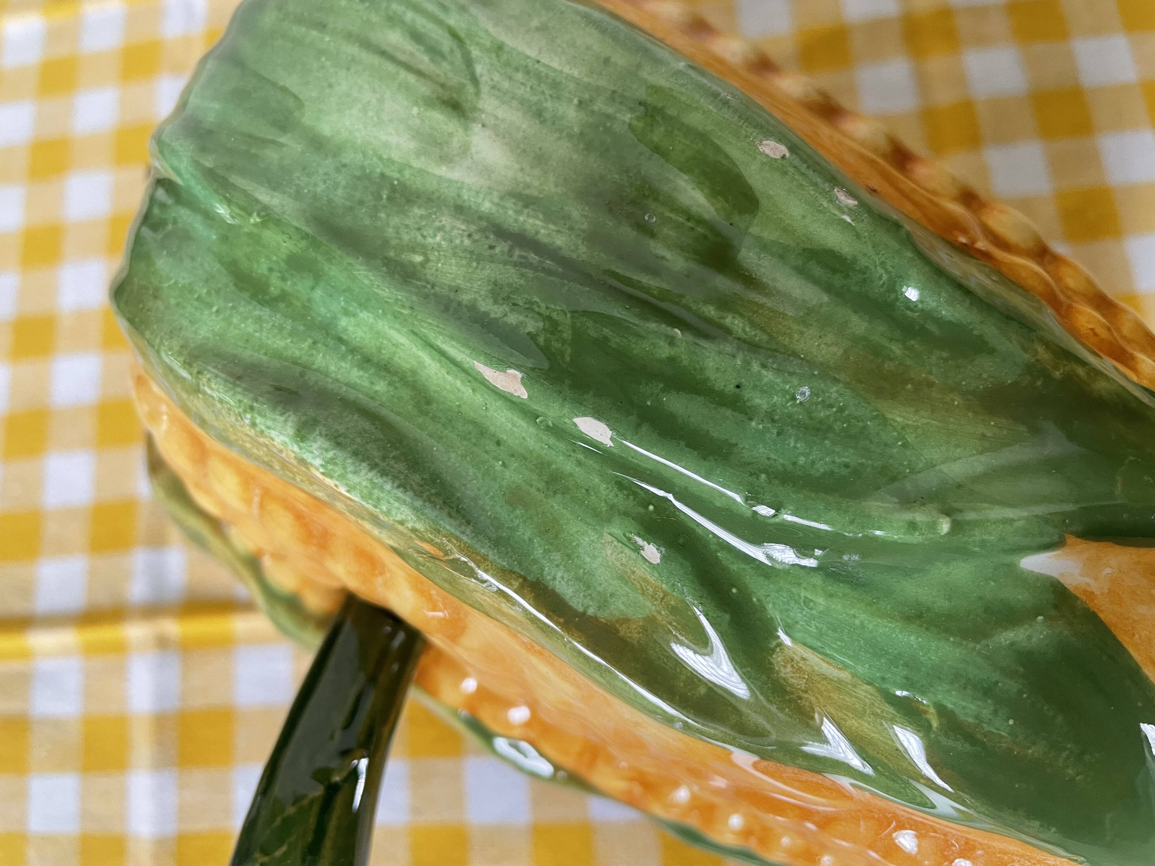 Corn cob slip gravy boat
