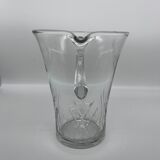 Chiseled crystal pitcher
