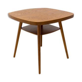 Table basse en bois de hêtre entièrement restaurée, Tchécoslovaquie, années 1960