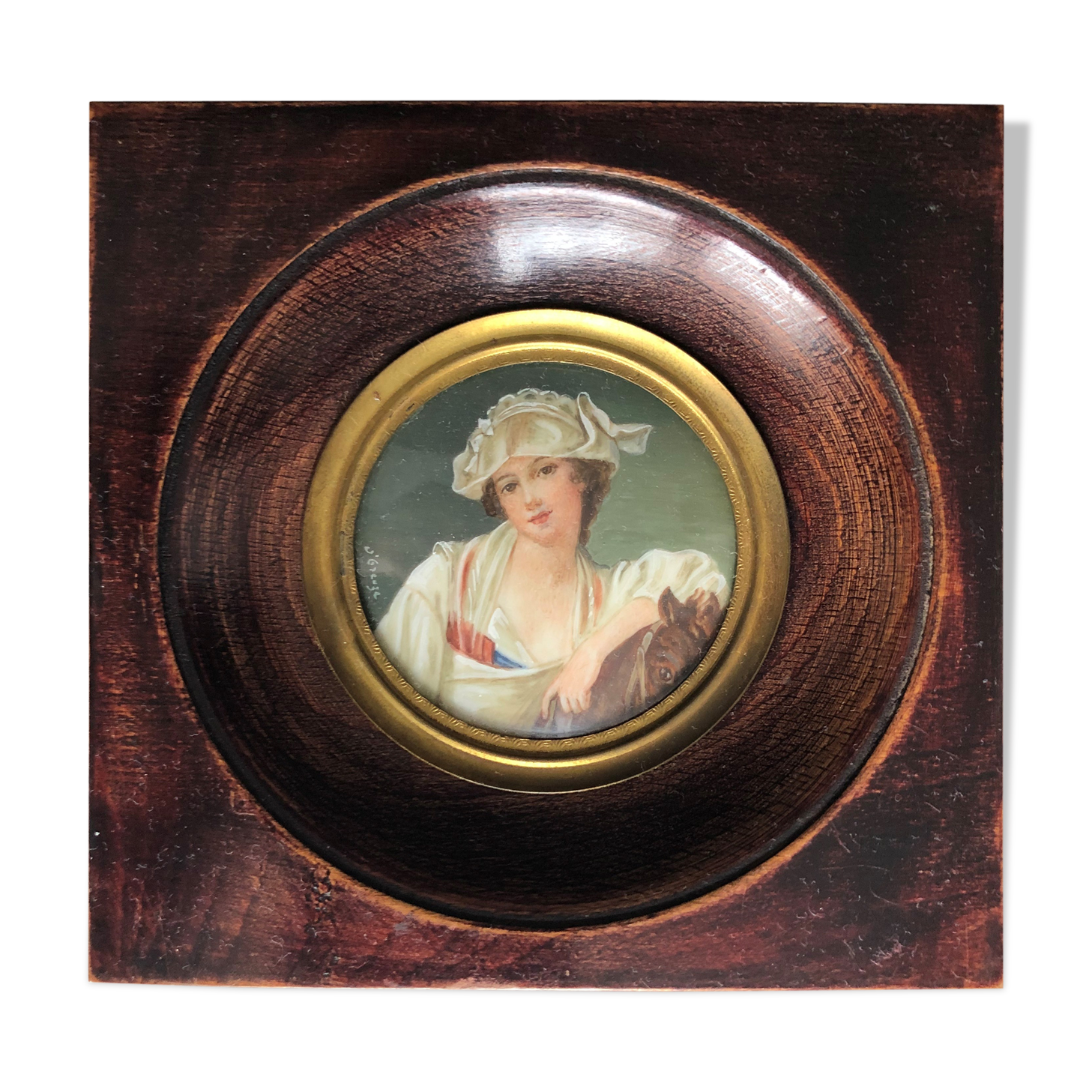 Miniature: portrait of an elegant woman