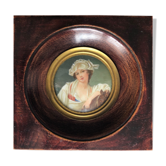 Miniature: portrait of an elegant woman
