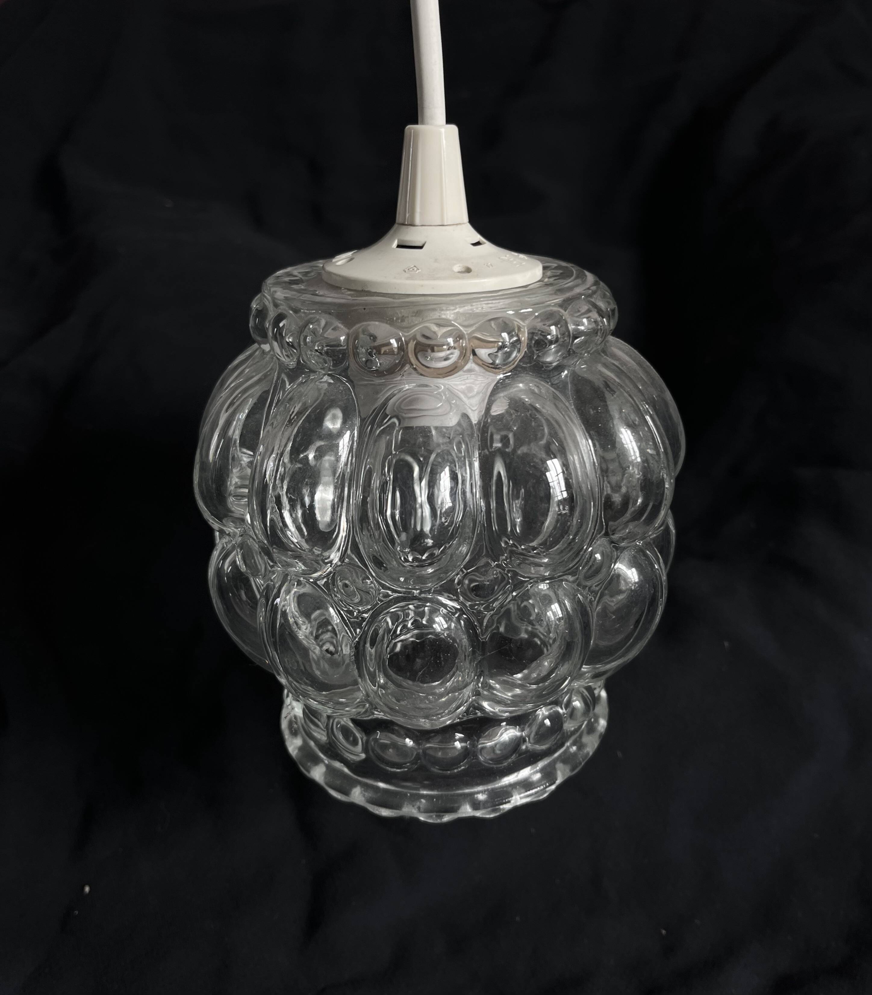 Small bell-shaped suspension in lily of the valley bubble glass