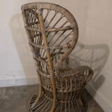 Armchair Emmanuelle rattan, Gio Ponti
